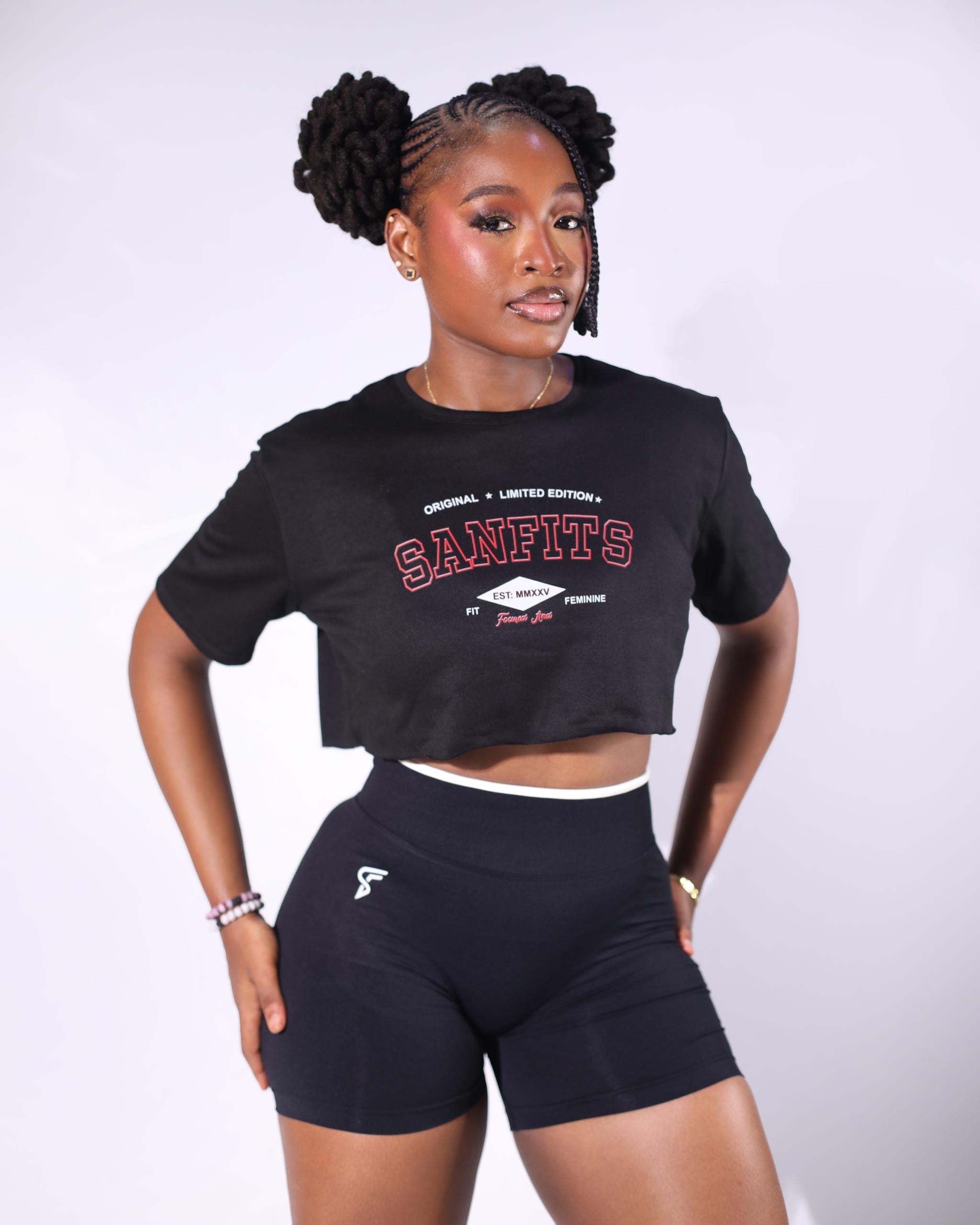 Elan 3 piece short set