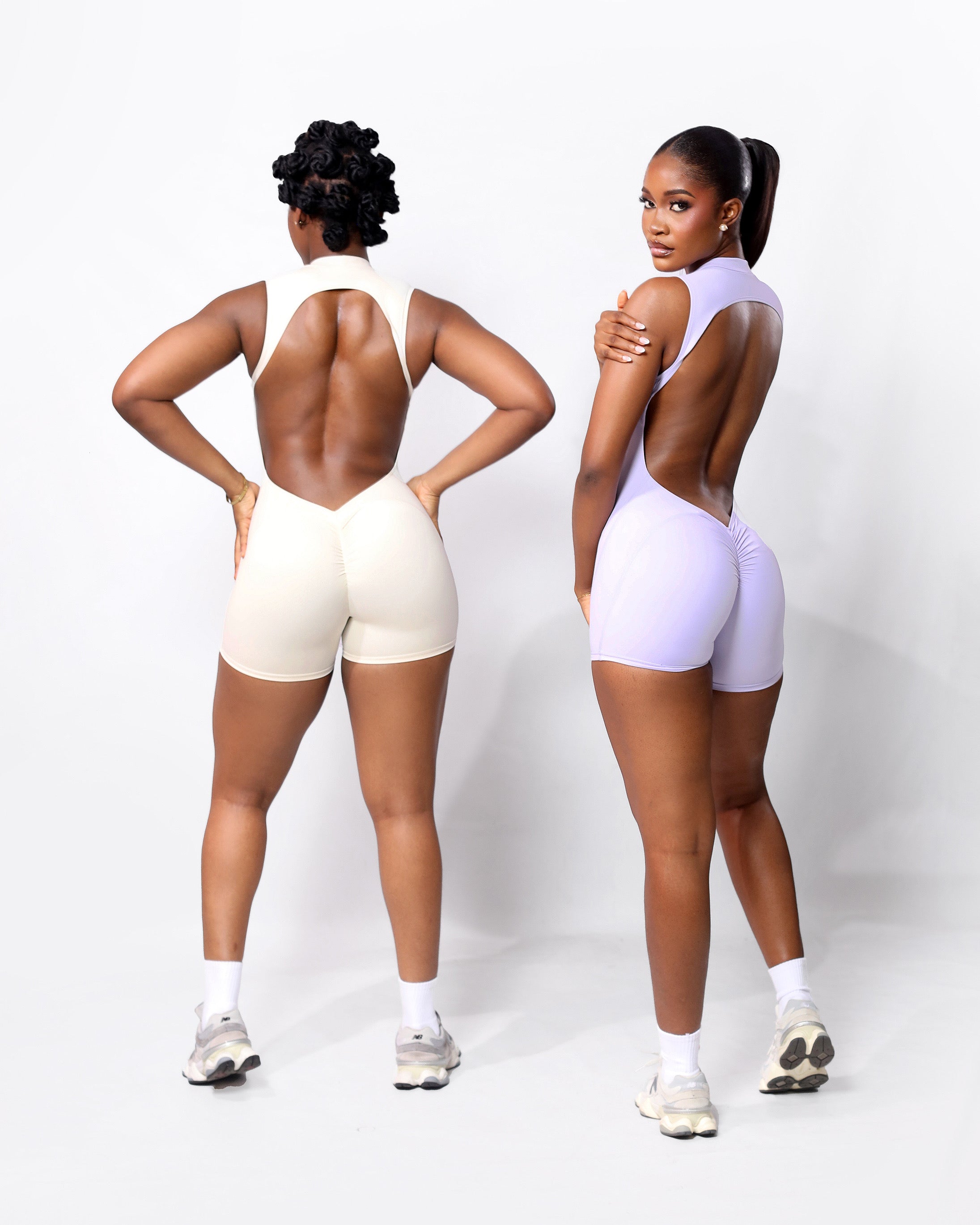 Curved shaped romper
