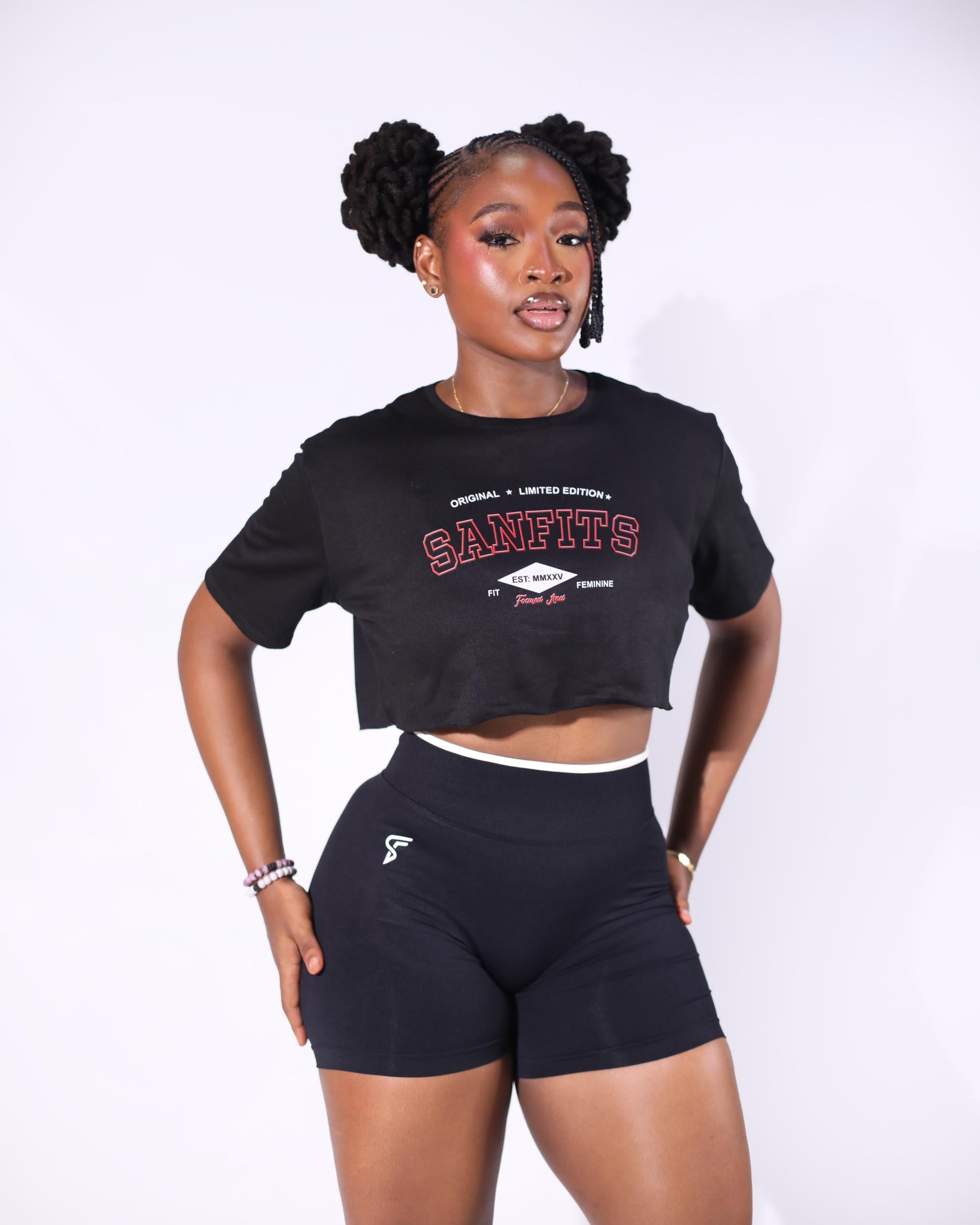Elan 3 piece short set